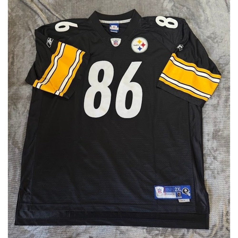 Reebok NFL Pittsburgh Steelers Hines Ward #86 Jersey Mens 2XL Black Helmet Tag